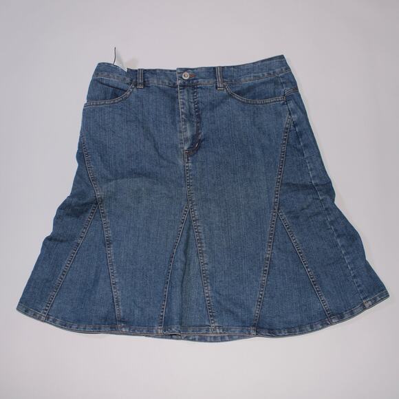 Vintage Gloria Vanderbilt Midi Denim Skirt - Picture 1 of 3